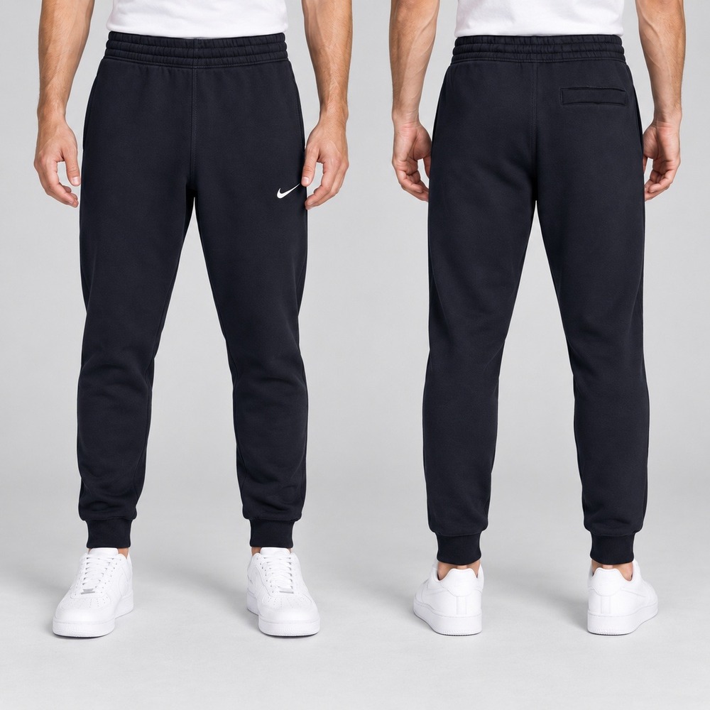 Nike Club Fleece Tapered Joggers Black Men's Large Sweatpants Athletic Pants